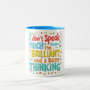 Brilliant & Busy Thinking Two-Tone Coffee Mug