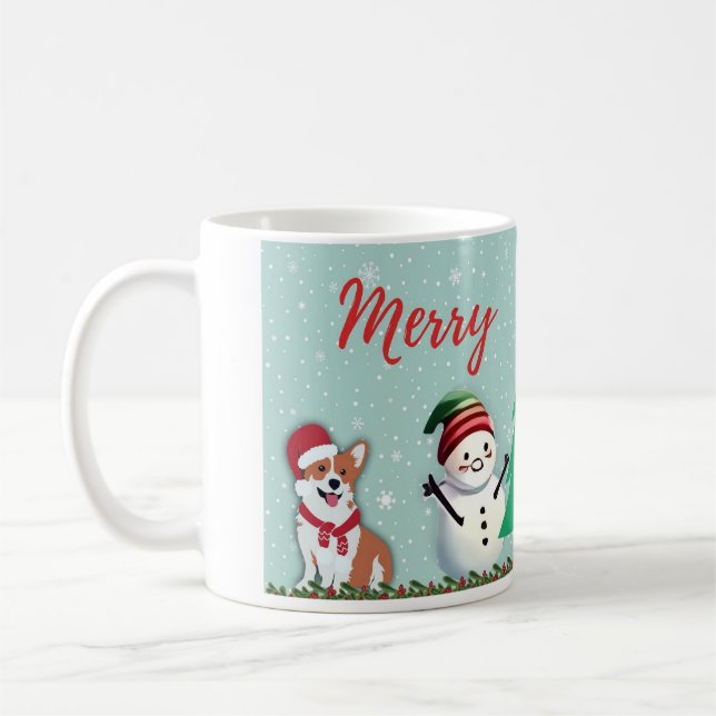 Brilliant Christmas white cup (Left)