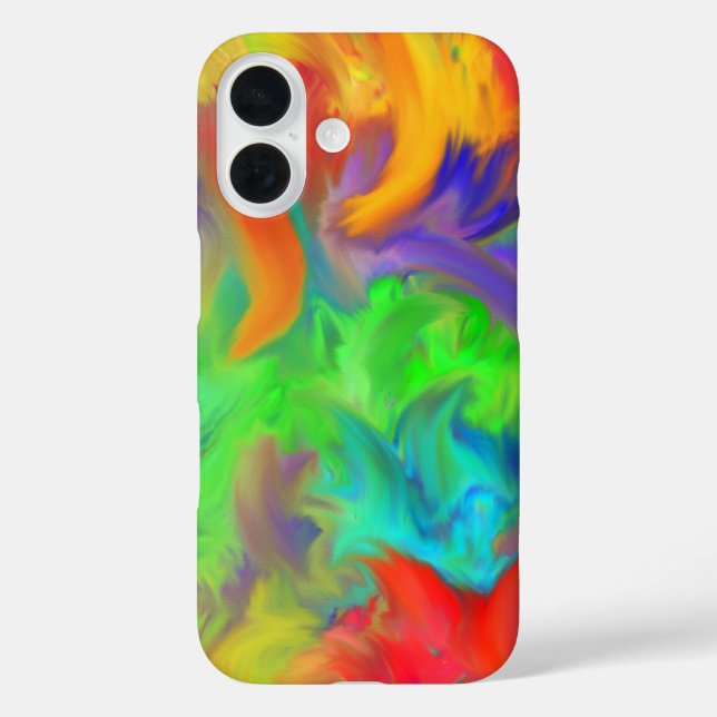 Brilliant Colour Waves Abstract Art Case-Mate iPhone Case (Back)
