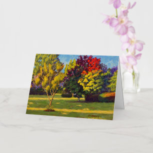 Brilliant Colours of Autum Foil Greeting Card