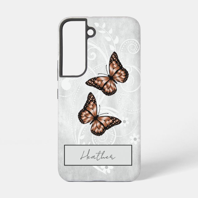Brilliant Copper Butterflies Samsung Galaxy S22 Case (Back)