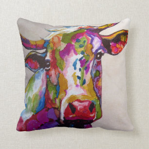 Brilliant Cow Throw Pillow