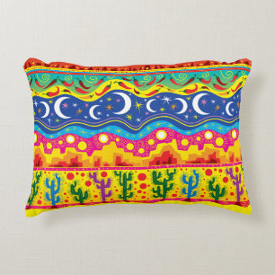 Brilliant Desert Motifs Accent Pillow