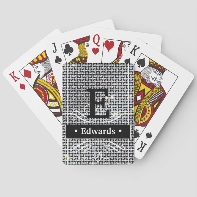 Brilliant diamond Playing Cards, personalized Play Cards (Back)