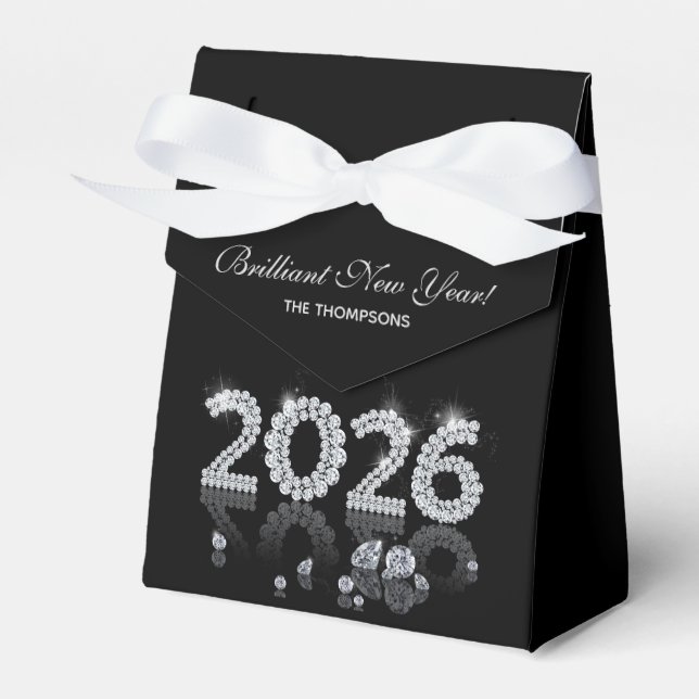 Brilliant Diamonds Luxury New Year 2026 Favor Box (Front Side)