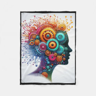Brilliant Genius Mind Unleash Creativity And Innov Fleece Blanket