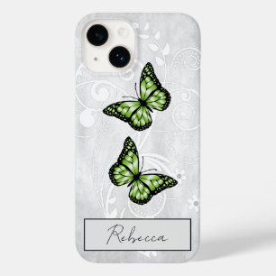 Brilliant Green Butterflies Case-Mate iPhone 14 Case