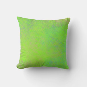 Brilliant Green Marbled Art Throw Pillow