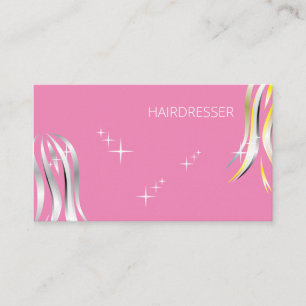 Brilliant Grey and Yellow Polite Hairstyle Business Card