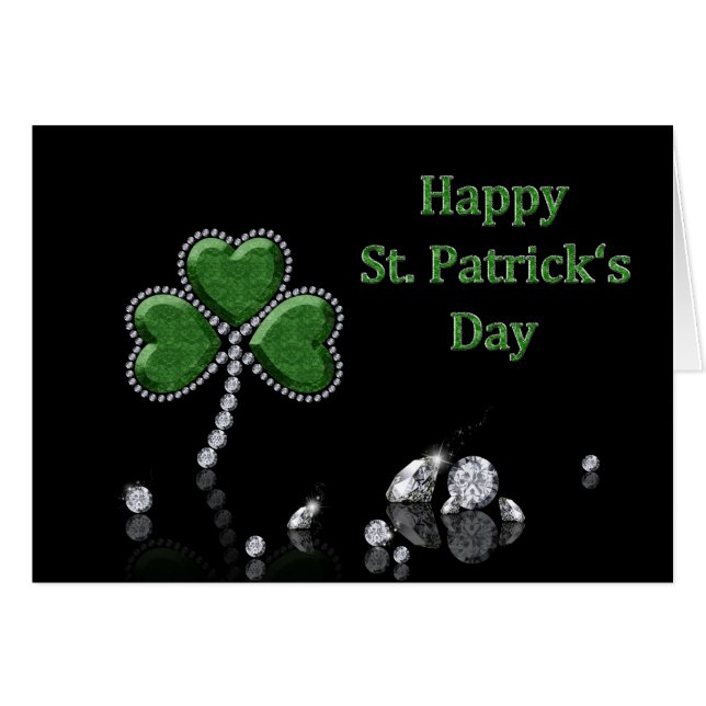 Brilliant Happy St. Patrick's Day Diamonds (Front Horizontal)