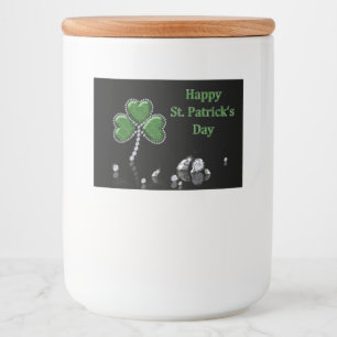 Brilliant Happy St. Patrick's Day Diamonds Food Label
