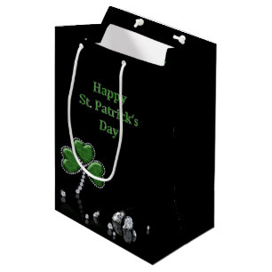 Brilliant Happy St. Patrick's Day Diamonds Medium Gift Bag