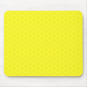 Brilliant Lemon Yellow Sunshine Stars Pattern Mouse Pad