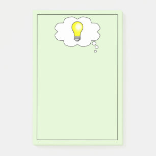 Brilliant Light Bulb Idea 4 x 6 Post It Note Pad