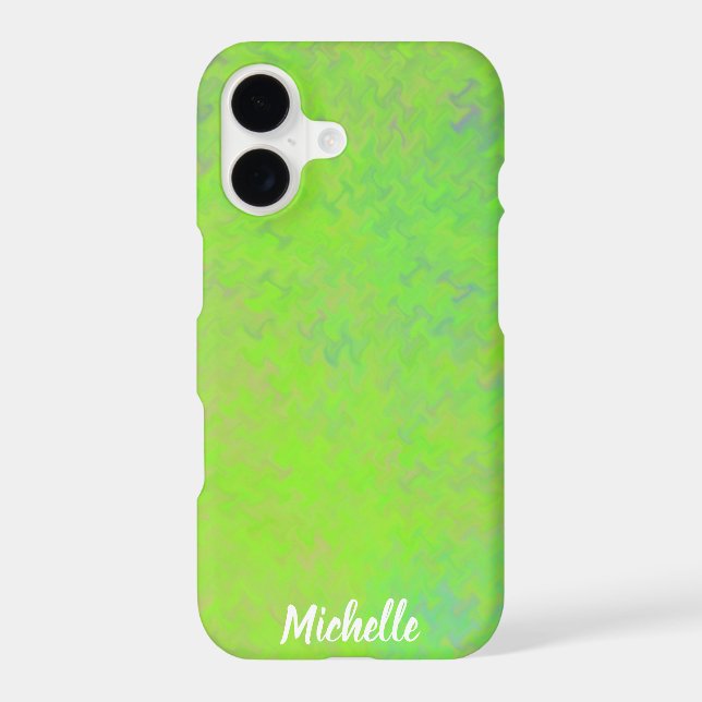 Brilliant Lime Green Marbled Art (Back)