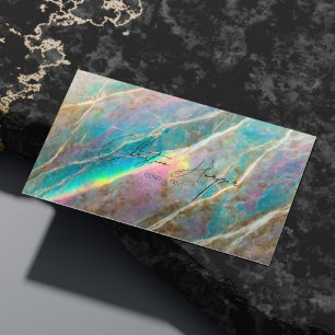 Brilliant Opal Stone Modern Business Card