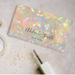 brilliant opal stone photo business card<br><div class="desc">please note: it's just the photo of an opal stone printed on paper. The image doesn't actually reflect light,  it has printed sparkles</div>