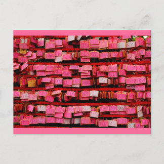 Brilliant Pink Japanese Ema Postcard