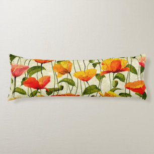 Brilliant Poppies Body Pillow