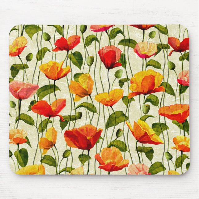 Brilliant Poppies Mouse Pad (Front)