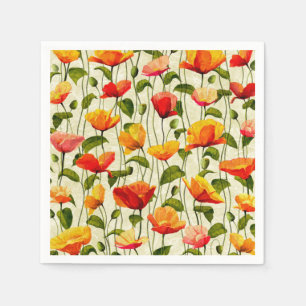 Brilliant Poppies Napkin