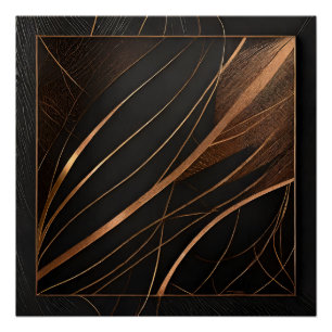 Brilliant Poster Copper Line on Black