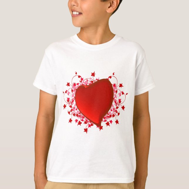 Brilliant Red Heart T-Shirt (Front)