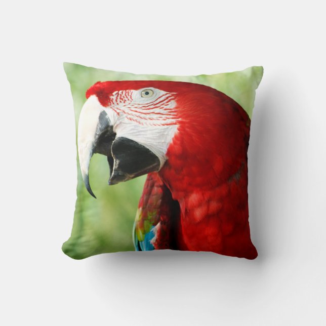 Brilliant Red Throw Pillow (Front)