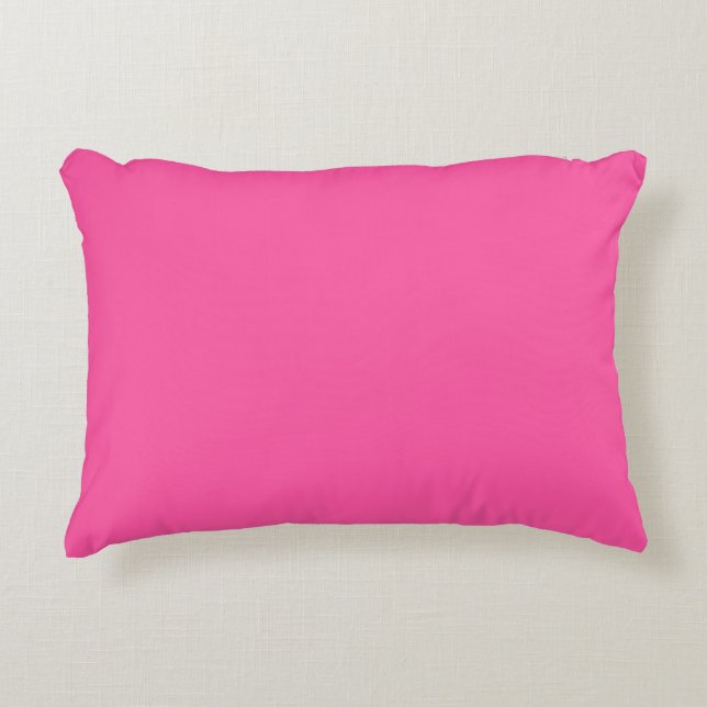 Brilliant rose  (solid colour)  accent pillow (Front)
