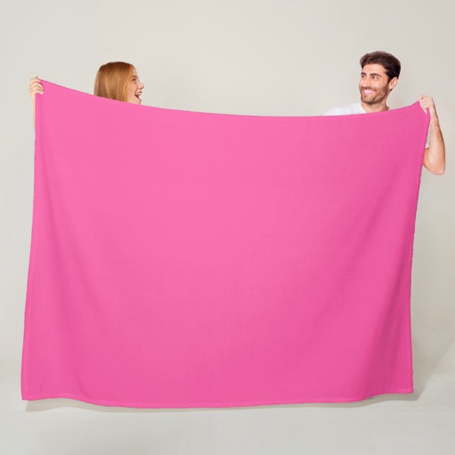 Brilliant rose  (solid colour)  fleece blanket (In Situ)