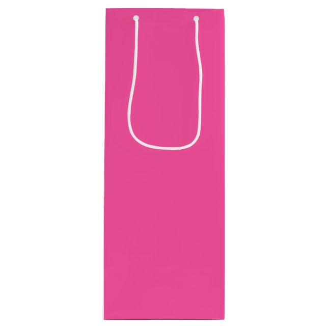 Brilliant rose  (solid colour)  wine gift bag (Front)