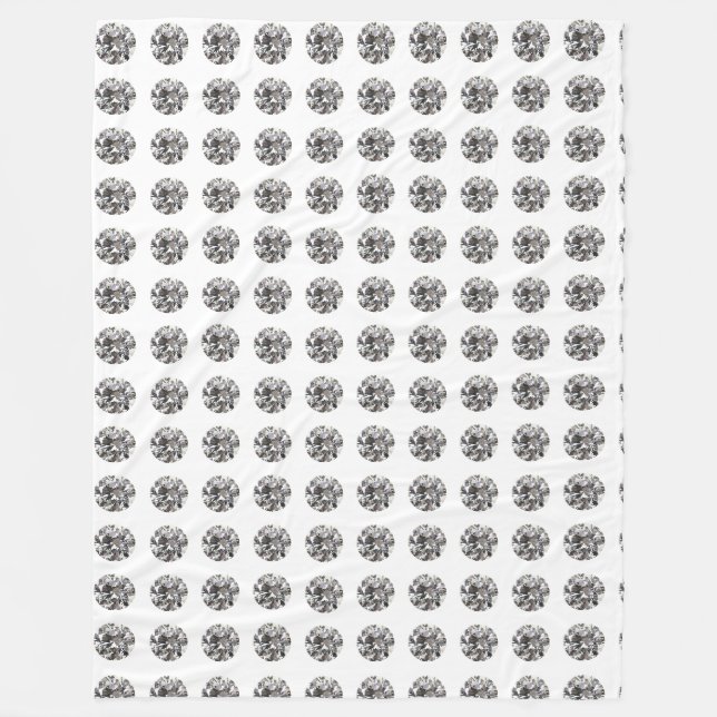 Brilliant Round Diamond Fleece Blanket (Front)