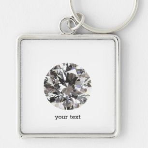 Brilliant Round Diamond Keychain