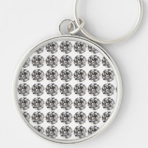 Brilliant Round Diamond Keychain