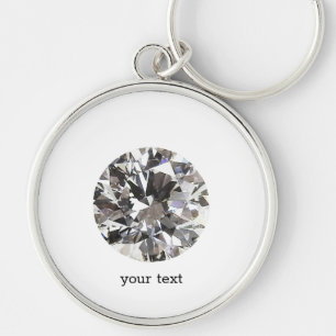 Brilliant Round Diamond Keychain