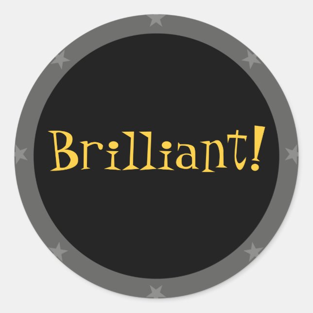 Brilliant - Série des autocollants de l'enseignant (Devant)