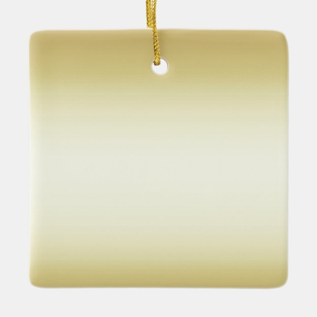 Brilliant shiny gold double sided ceramic ornament (Front)