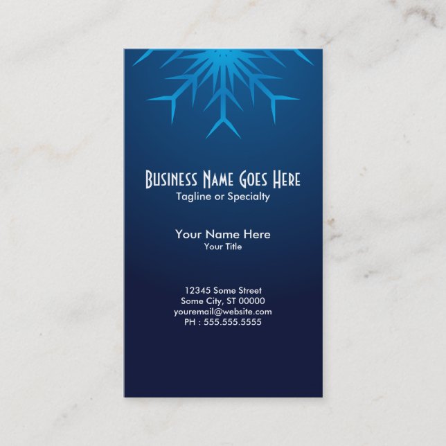 brilliant snowflake business card (Front)