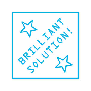 "BRILLIANT SOLUTION!" Educator Rubber Stamp