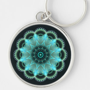 Brilliant star fractal mandala keychain