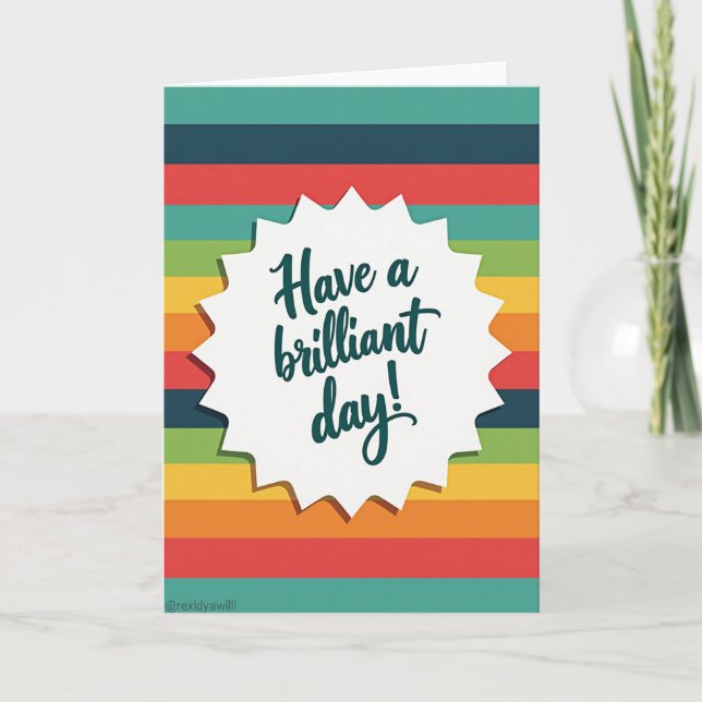 Brilliant Starburst Birthday Card (Front)
