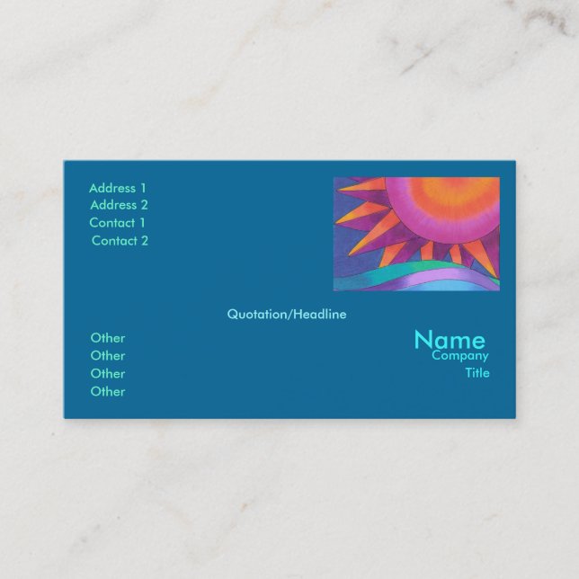 Brilliant Sun Business Card Template (Front)