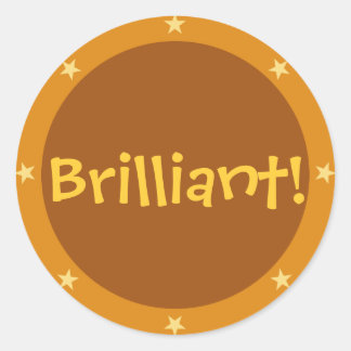 Brilliant - Teacher sticker series (brown)