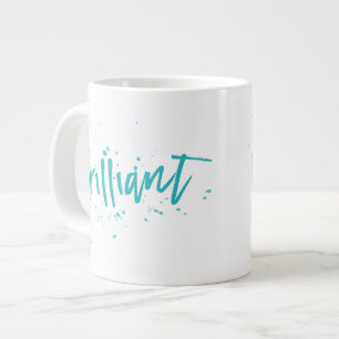 Brilliant! Turquoise splash any color Large Coffee Mug