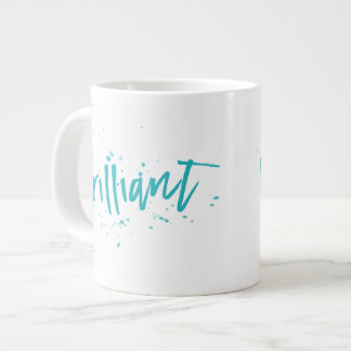 Brilliant! Turquoise splash any colour Large Coffee Mug