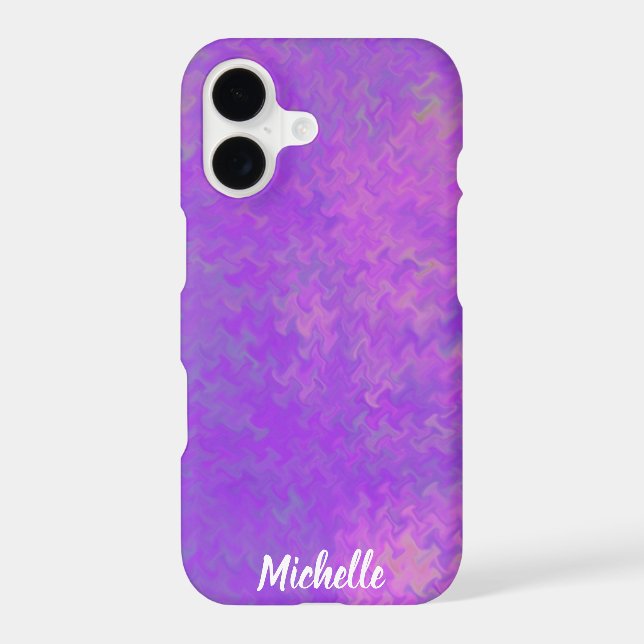 Brilliant Violet Marbled Artsy Personalized (Back)