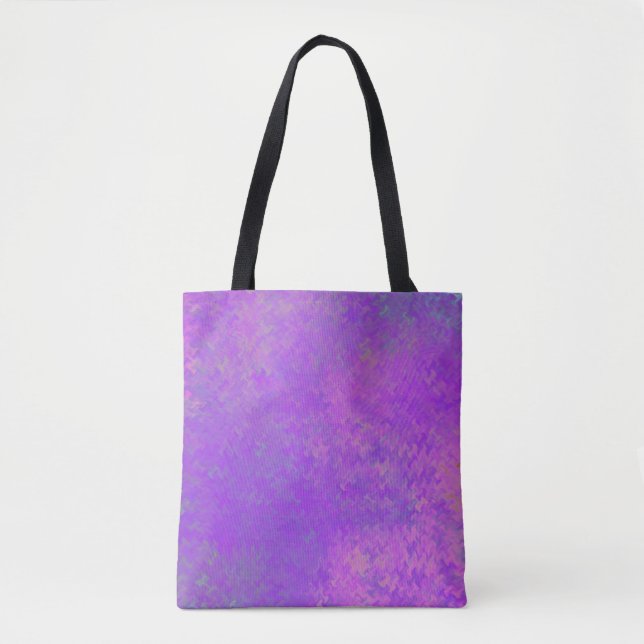 Brilliant Violet Modern Marbled Art Tote Bag (Front)