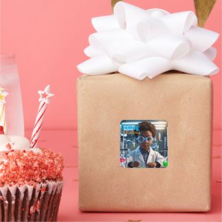 Brilliant Young Scientist Square Sticker