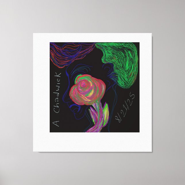 Brilliantly Coloured African Floral   Canvas Print (Front)