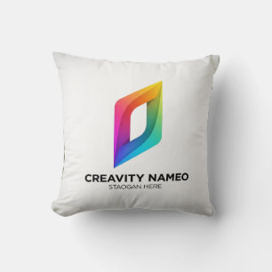 Brillient Logo: Futuristic Innovation Throw Pillow